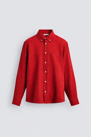 Red Linen Shirt for men